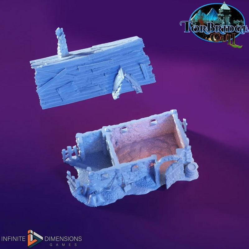 The Slum Shacks Miniature Building set - Dnd, Wargaming, Model Train | Village | Shanty | Medieval | Fantasy | D&D | Terrain | Torbridge-4
