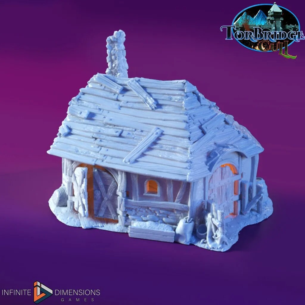 The Slum Shacks Miniature Building set - Dnd, Wargaming, Model Train | Village | Shanty | Medieval | Fantasy | D&D | Terrain | Torbridge-5