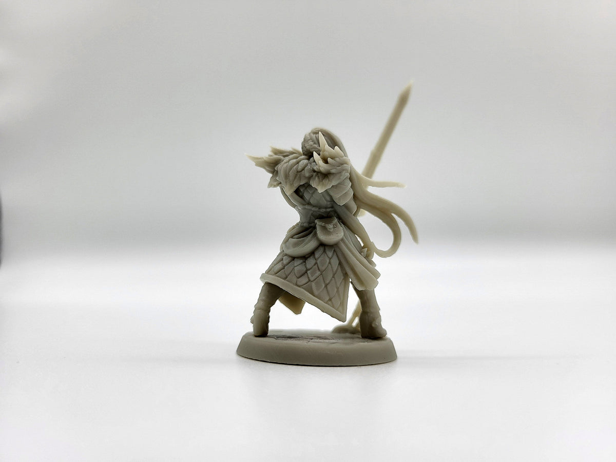 Female Fighter dnd Viking mini - Norse | Male | Heroine | Fighter | Barbarian | Fantasy, Human| Pathfinder | Wargaming, 28mm 32mm-2