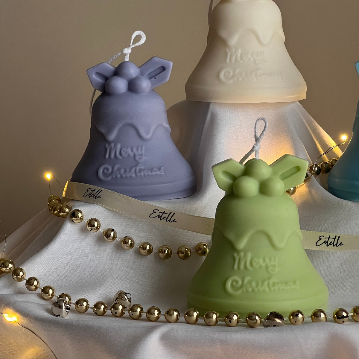 Handmade Christmas Bell Soy Candle | Holiday Home Decor-2