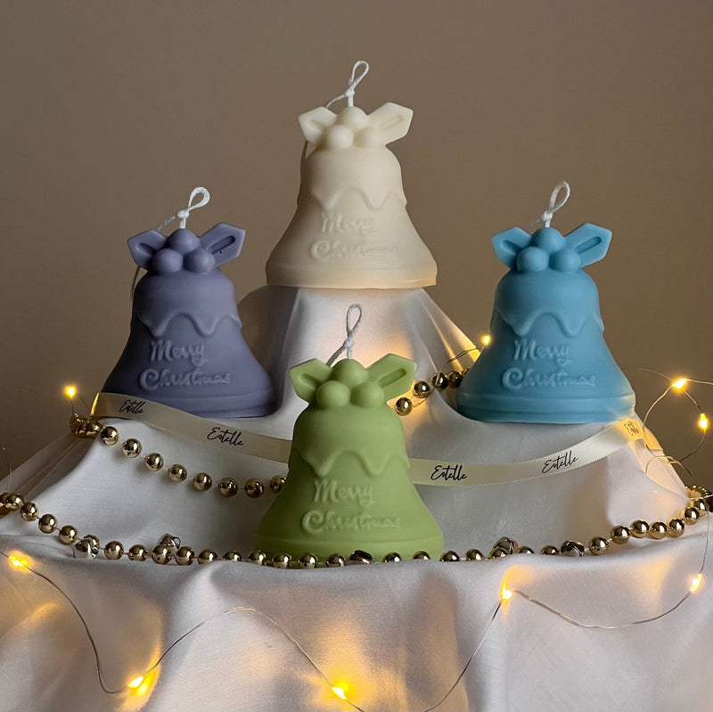 Handmade Christmas Bell Soy Candle | Holiday Home Decor-4