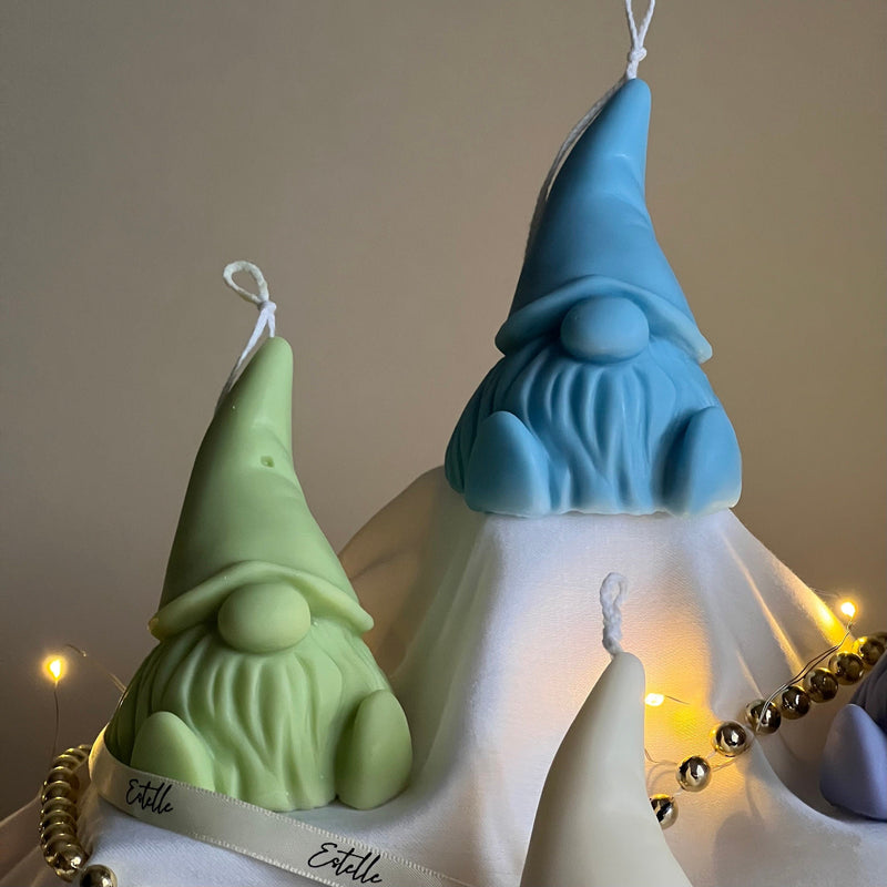 Hand Poured Soy Gnome Candle: Christmas Decor Gift-3