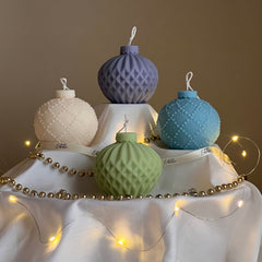Handmade Christmas Bauble Soy Candle: Festive Ornament Decor-4