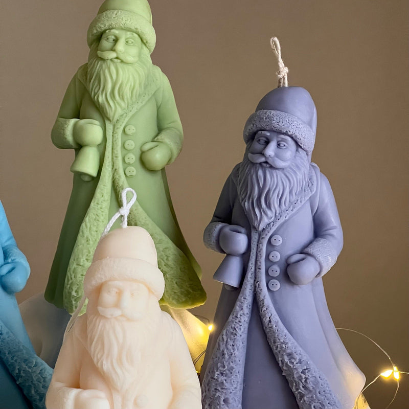 Handmade Santa Claus Soy Candle: Festive Christmas Decor-4