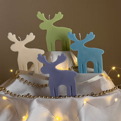 Handmade Reindeer Soy Candle: Christmas Decor Gift-1