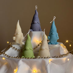 Handmade Christmas Gnome Soy Candle: Festive Holiday Decor-1