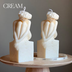 Sculptural Woman Bust Candle | Soy Wax Statue Candle-5