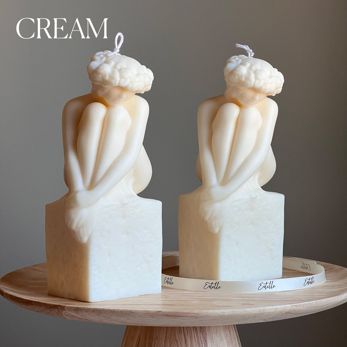 Sculptural Woman Bust Candle | Soy Wax Statue Candle-5