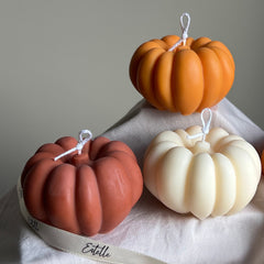 Handmade Autumn Pumpkin Soy Wax Candle: Spooky Season Decor-3