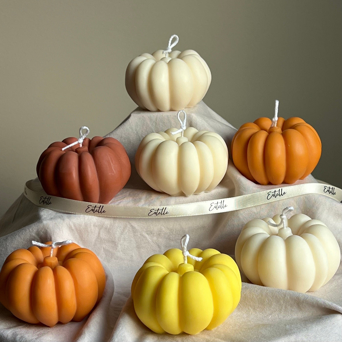 Handmade Autumn Pumpkin Soy Wax Candle: Spooky Season Decor-6