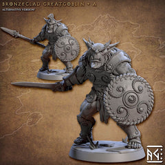 Greatgoblin Warriors Mini set - Artisan Guild, DnD | Male | Female | Fighter, Barbarian, Hobgoblin, Pathfinder | Orc | Wargaming-2