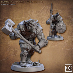 Greatgoblin Warriors Mini set - Artisan Guild, DnD | Male | Female | Fighter, Barbarian, Hobgoblin, Pathfinder | Orc | Wargaming-3