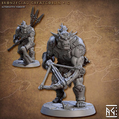 Greatgoblin Warriors Mini set - Artisan Guild, DnD | Male | Female | Fighter, Barbarian, Hobgoblin, Pathfinder | Orc | Wargaming-4