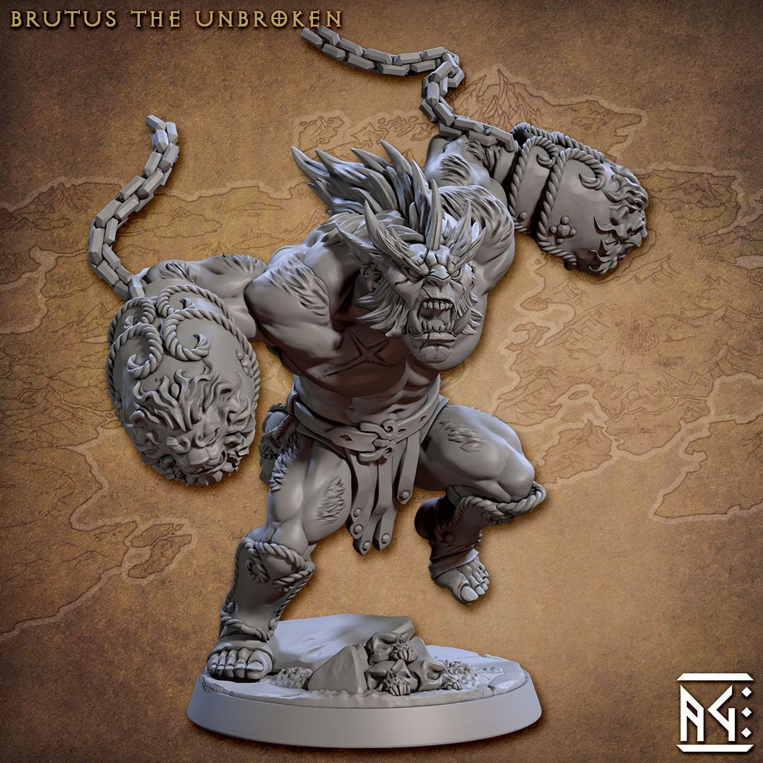 Greatgoblin Barbarian Mini - Artisan Guild, DnD | Male | Fighter, Barbarian, Hobgoblin, Pathfinder | Orc | Wargaming | Goblin | Melee-1