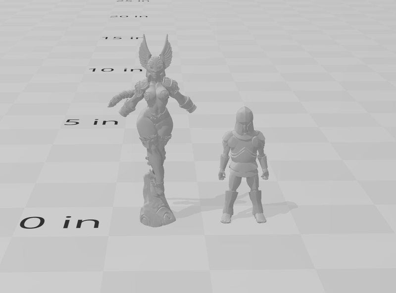 Female Viking Fighter dnd mini - Artisan Guild, DnD | Female | Fighter | Barbarian | Melee | Pathfinder | Wargaming | Warrior | 32mm-2