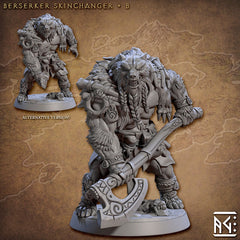 Berserker Werebear dnd Mini Set - Artisan Guild | Male | Fighter | Viking | Barbarian | Female | Pathfinder | Wargaming | Fighter, 28mm 32mm-3
