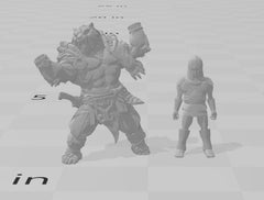 Berserker Werebear dnd Mini Set - Artisan Guild | Male | Fighter | Viking | Barbarian | Female | Pathfinder | Wargaming | Fighter, 28mm 32mm-6