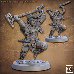 Northman Barbarians dnd Mini Set - Artisan Guild, DnD | Male | Female | Viking | Barbarian | Fighter | Pathfinder | Wargaming | 28mm 32mm-7
