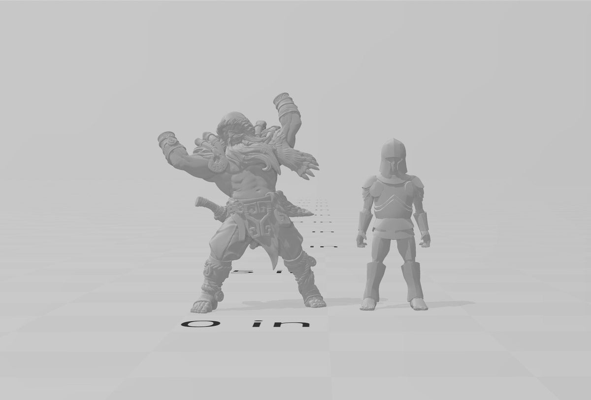 Northman Barbarians dnd Mini Set - Artisan Guild, DnD | Male | Female | Viking | Barbarian | Fighter | Pathfinder | Wargaming | 28mm 32mm-8