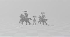 Northmen Riders dnd mini set - Viking | Norse | Male | Female | Fighter | Barbarian | Fantasy, Warhorse | Pathfinder | Wargaming, 28mm 32mm-6