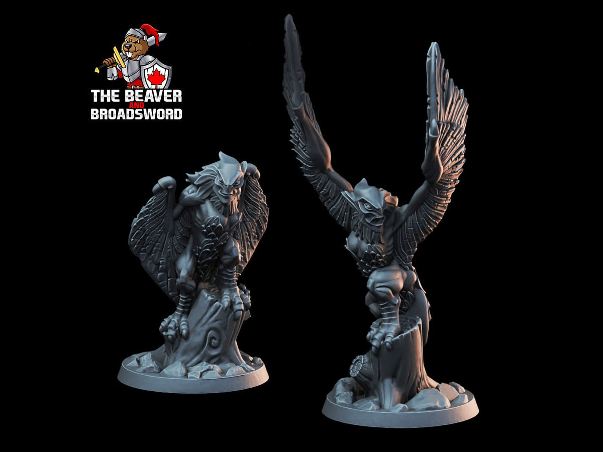 DnD Harpy Mini Set - Arbiter Minitatures - Coastal | Forest | Wargaming | Pathfinder | Hill | Mountain | Harpies | Female | Monster | 28mm-1