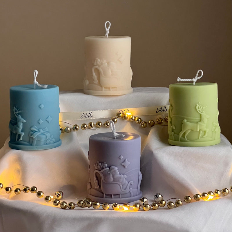 Handmade Santa Claus Soy Candle: Christmas Home Decor-1