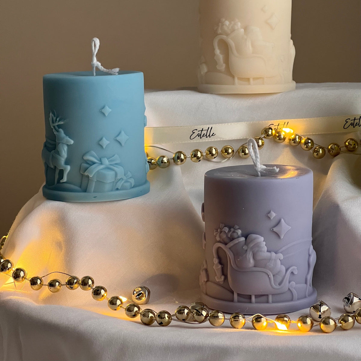 Handmade Santa Claus Soy Candle: Christmas Home Decor-2