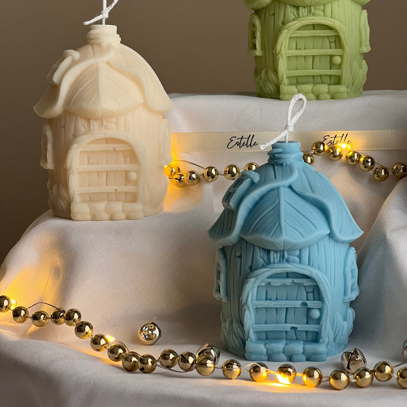 Leaf House Soy Candle: Handmade Christmas Decor Gift-3