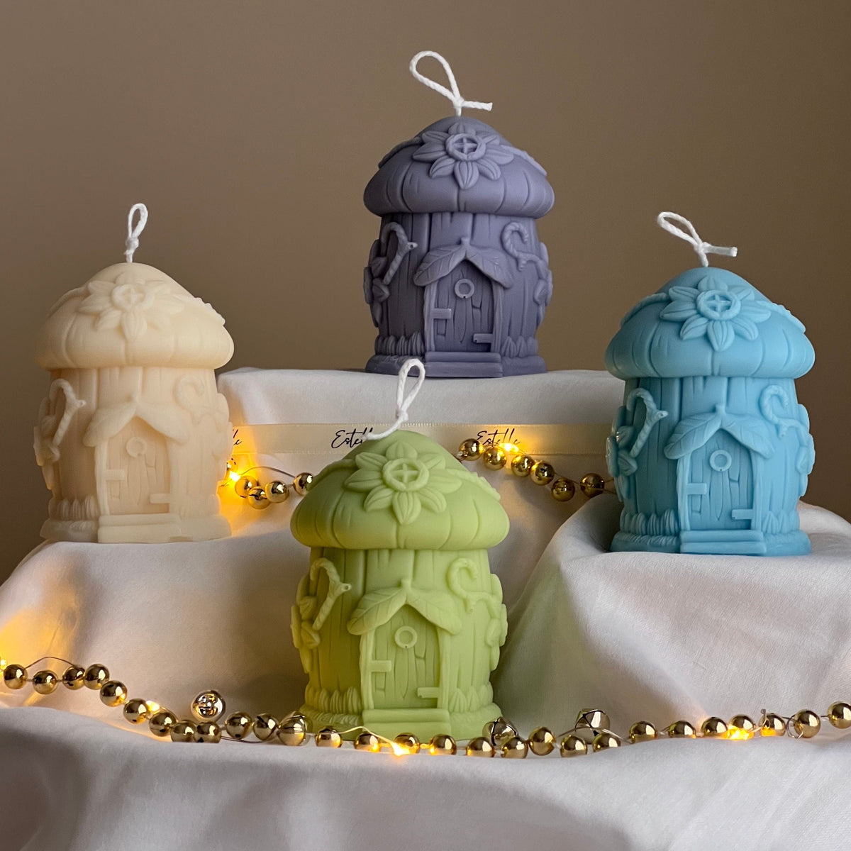 Sunflower House Candle | Christmas Decor, Handmade Soy Candle-1