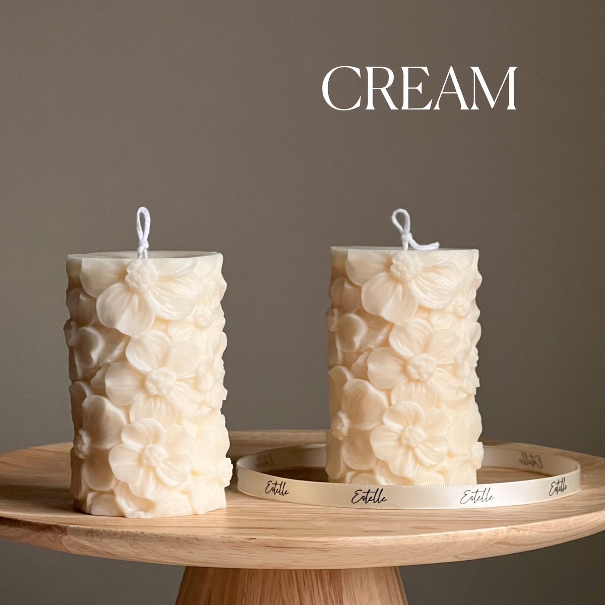 Handmade Sakura Soy Wax Pillar Candle | Home Decor-4