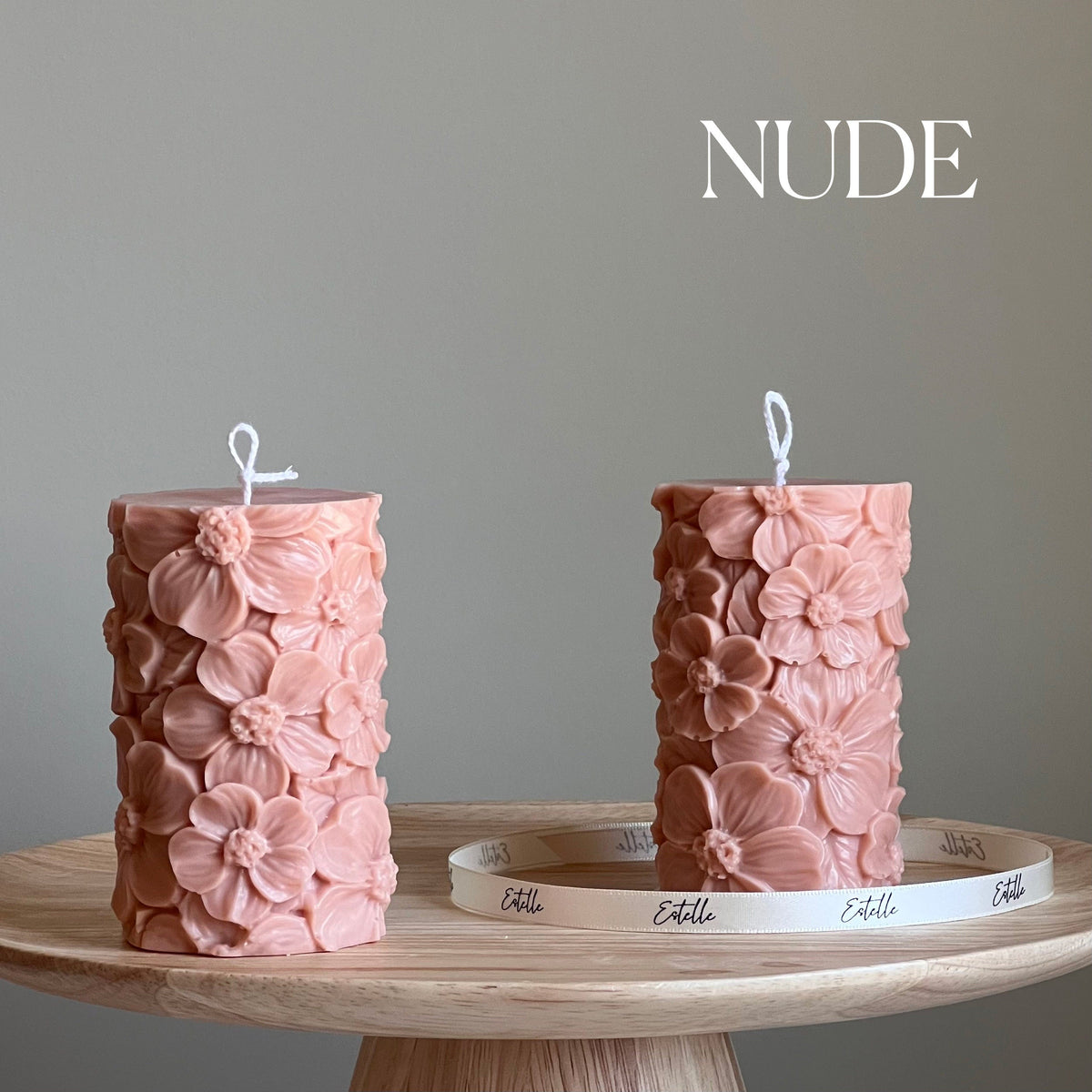 Handmade Sakura Soy Wax Pillar Candle | Home Decor-2