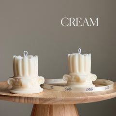Soy Wax Roman Column Candle: Handmade Home Decor-3