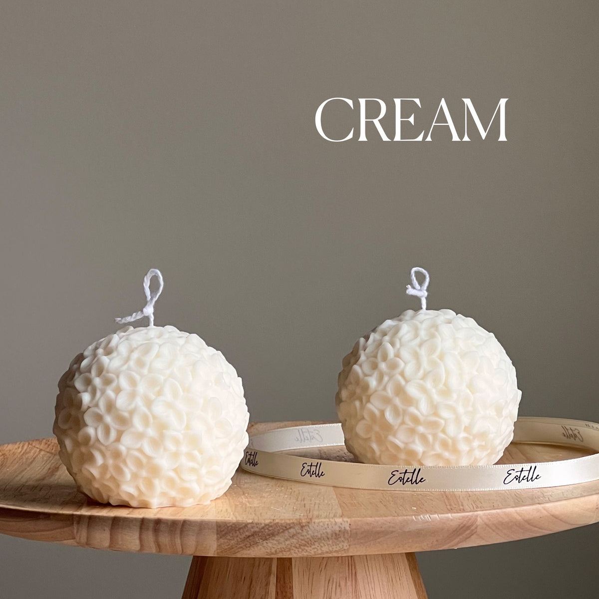 Handmade Soy Wax Ball Candle | Decorative Unscented Candle-3