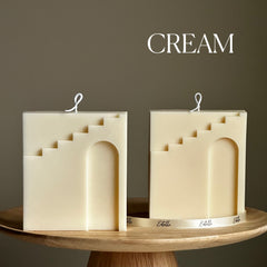 Arch Soy Wax Candle: Handmade Decorative Unscented Candle-3