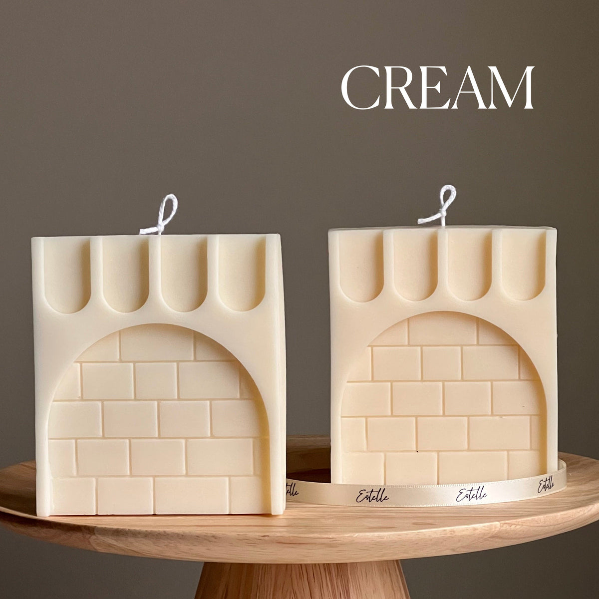 Big Arch Soy Wax Candle: Handmade Decorative Unscented Candle-3