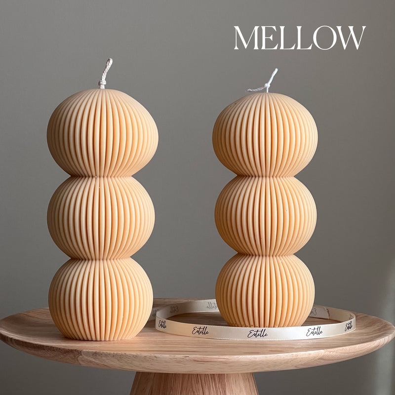 Handmade Ribbed Ball Soy Wax Candle | Home Decor-4