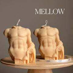 Apollo Soy Wax Candle | Male Torso Statue, Unscented Decor-4
