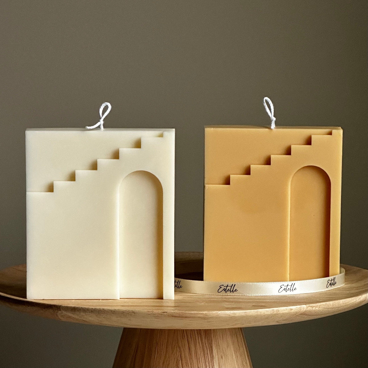 Arch Soy Wax Candle: Handmade Decorative Unscented Candle-1