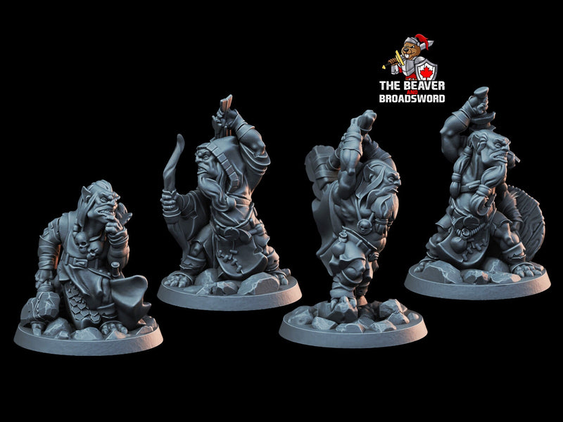 4 Goblin Mini Set - Arbiter Minitatures - | DnD | Orc | Goblinoid | Wargaming | Pathfinder | Hobgoblin | Cave | Hills | Plains | Fighter-1
