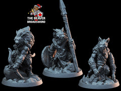 3 Gnoll Mini Set - Arbiter Minitatures - | DnD | Hyenaman | Dog | Wargaming | Pathfinder | Wolf | Cave | Hills | Plains | Fighter | Ranger-1