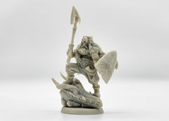 Male Thane Fighter dnd Viking mini - Norse | Male | Chief | Fighter | Barbarian | Fantasy, Human| Pathfinder | Wargaming, 28mm 32mm-1