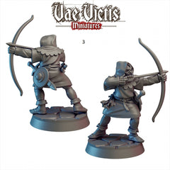 Bowmen of the Kingdom 28/32mm mini set - Vae Victis | DnD | Archer | Villager | Ranger | Human | Pathfinder | TTRPG | Wargaming | Frostgrave-4