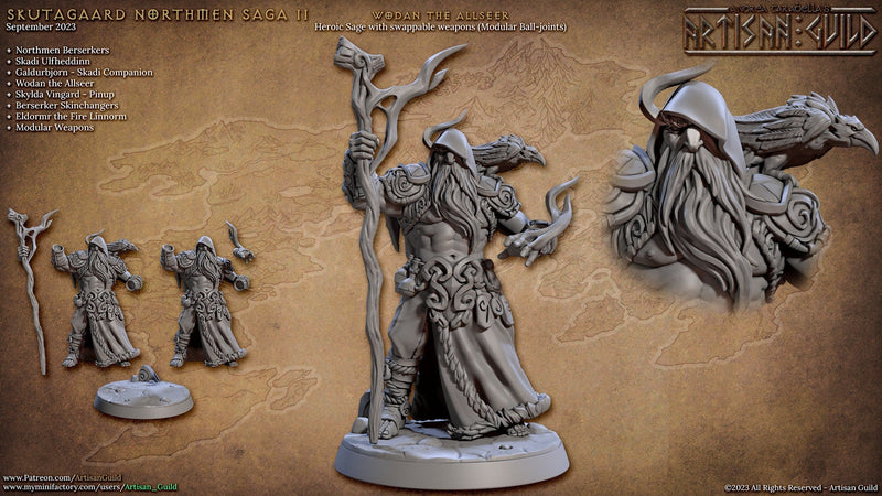 25 Viking Dnd Mini Set 2 - Artisan Guild | Male | Female | Norse | Fighter | Viking | Druid | Wizard | Pathfinder | Wargaming | 28mm 32mm-4