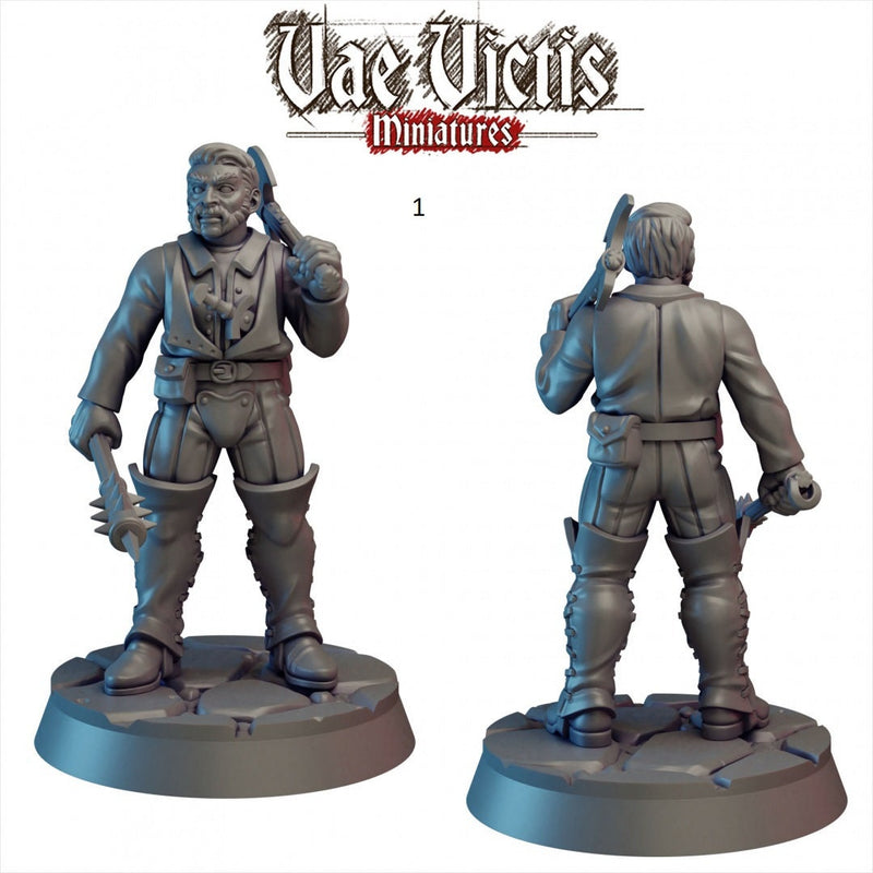 Human Mercenaries 28/32mm mini set - Vae Victis | DnD | Fighter | Villager | Soldier | Guards | Pathfinder | TTRPG | Wargaming | Frostgrave-2