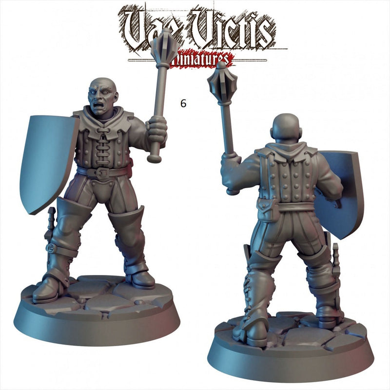 Human Mercenaries 28/32mm mini set - Vae Victis | DnD | Fighter | Villager | Soldier | Guards | Pathfinder | TTRPG | Wargaming | Frostgrave-7