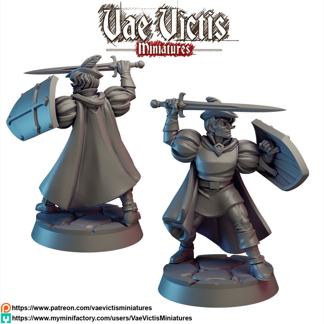 Prince dnd mini - Vae Victis | DnD | Commoner | Villager| Townsfolk | Pathfinder | TTRPG | Male | Noble | Fighter | Royal | 28mm 32mm-1