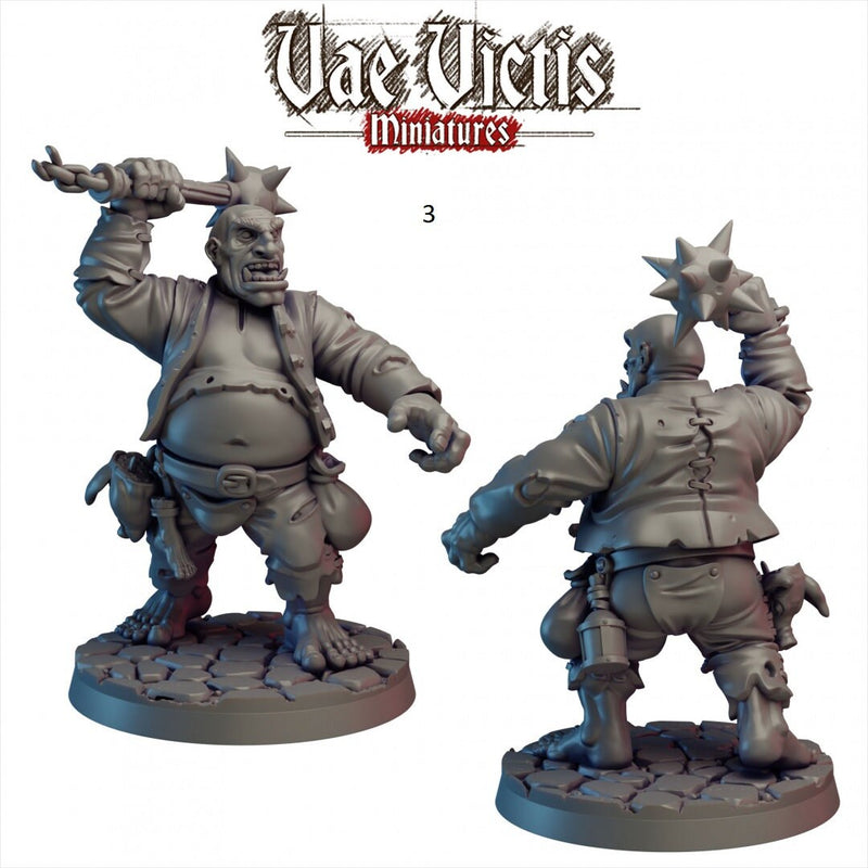 Ogre Mercenary 28/32mm mini set - Vae Victis | DnD | Fighter | Barbarian | Monster | Male | Pathfinder | TTRPG | Wargaming | Frostgrave-5