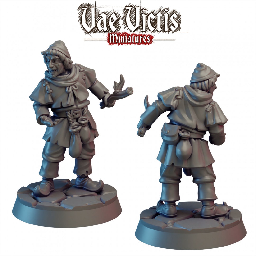 Peasant Squire 28/32mm mini - Vae Victis | DnD | Villager | Commoner | Human | Male | Pathfinder | TTRPG | Wargaming | Frostgrave | Town-1