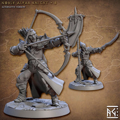 Elven Knights 28/32mm mini set - Artisan Guild | Alfar | Drow | Male | Female | Fighter | Ranger| Pathfinder | Wargaming | Army | Unit-3