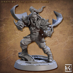 Seraphion, Elven Sorcerer 28/32mm mini - Artisan Guild | Alfar | Drow | Male | Wizard | Warlock | Pathfinder | Wargaming | Forest | Wood-1